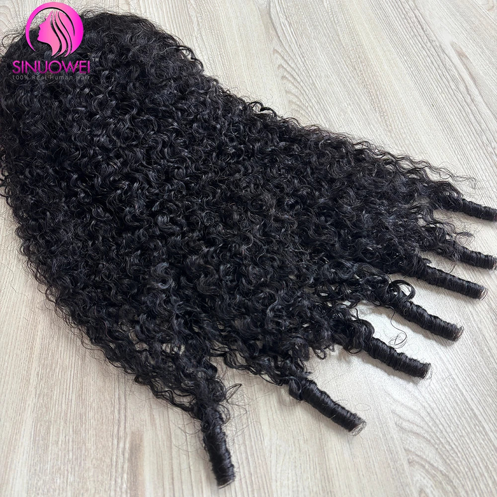 Burgundy Curly Lace Frontal Human Hair Wig for Women