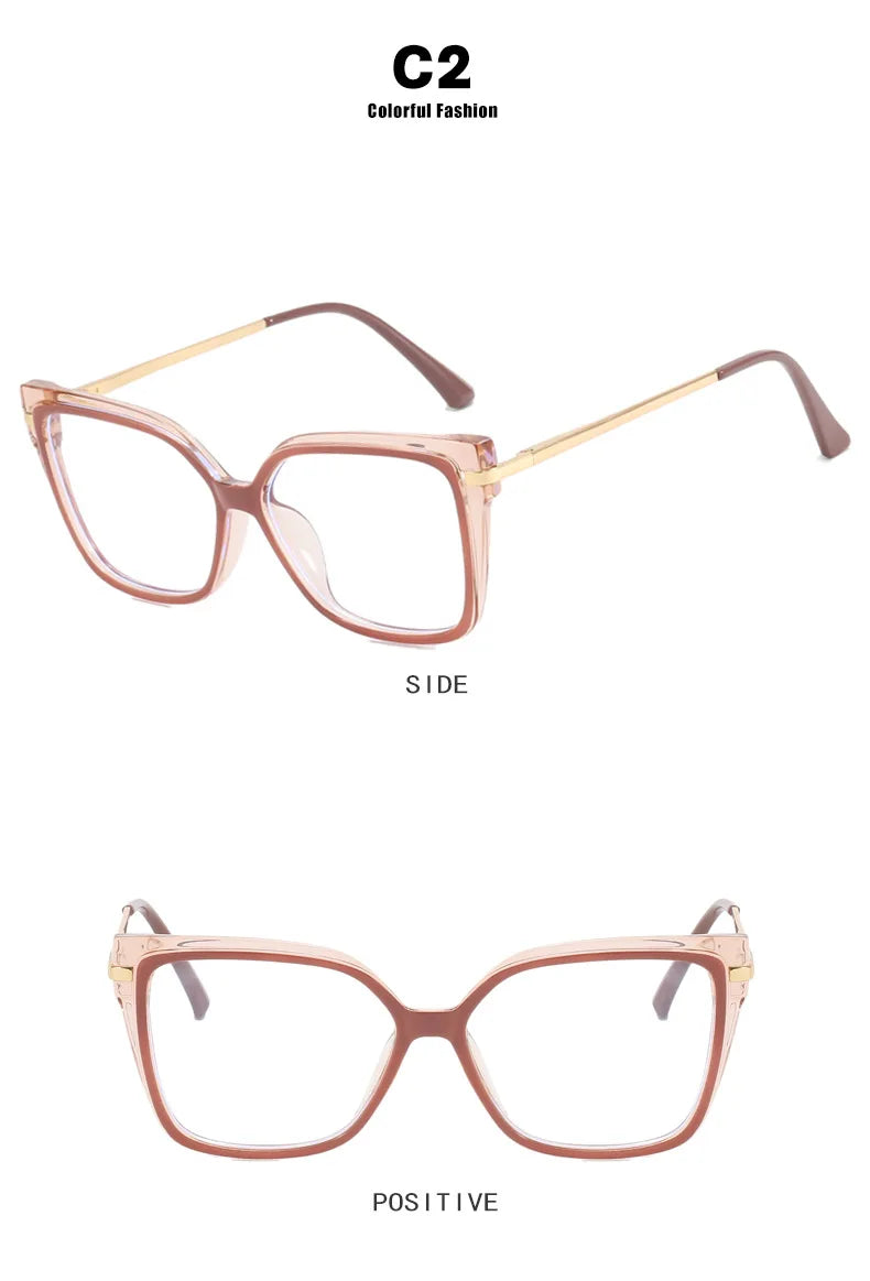 Leopard Square Frame Blue Light Blocking Reading Glasses For Women