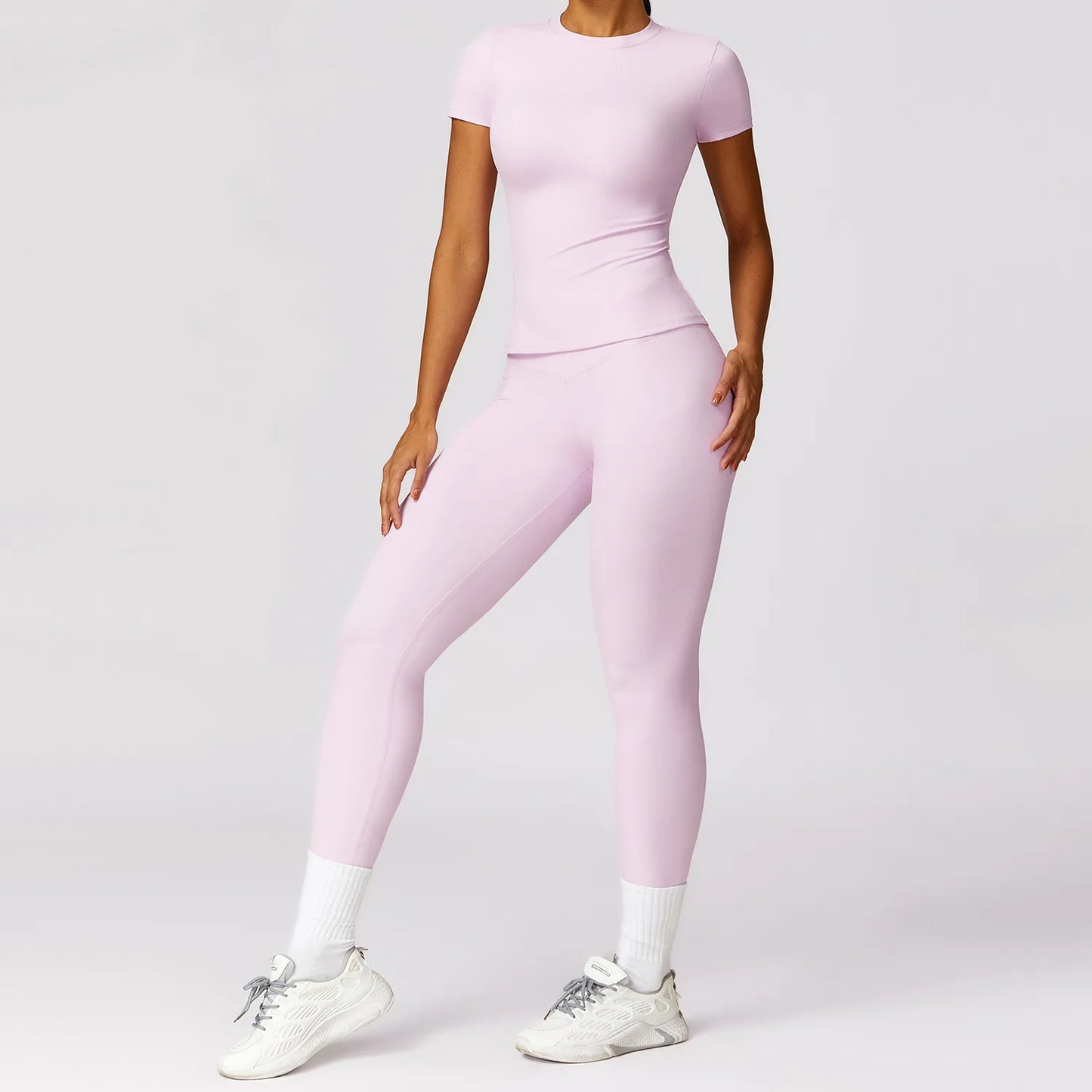 Casual Streetwear Two Piece Crop Top and Bodycon Pants Set for Women