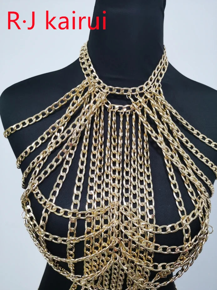 Elegant Delicate Gold Shoulder Chain Necklace for Women