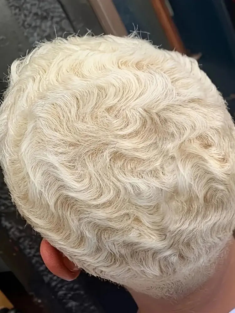 Short Layered Ocean Wave Human Hair Wig With Bangs For Women