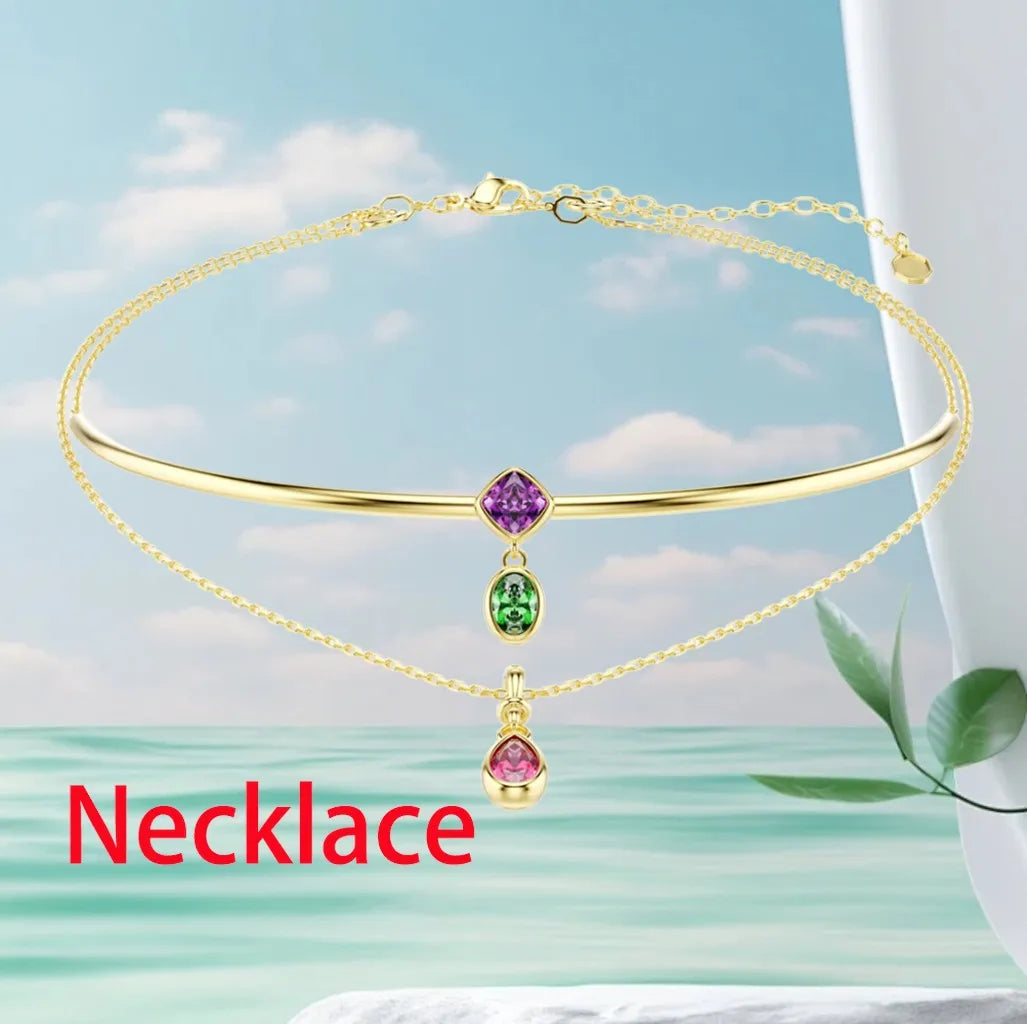 Mixed Cut Crystal Jewelry Set