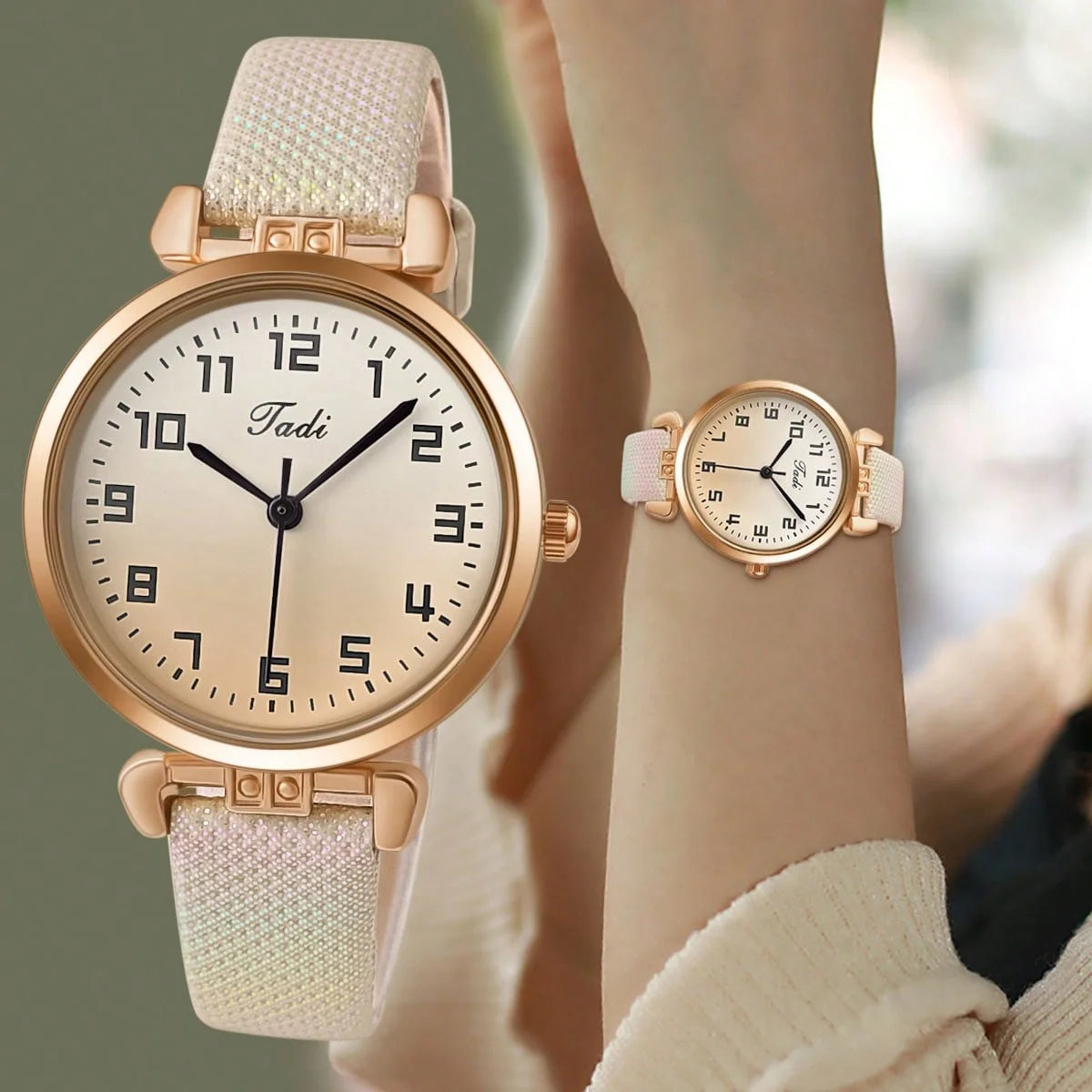 Women's Leather Strap Quartz Watch
