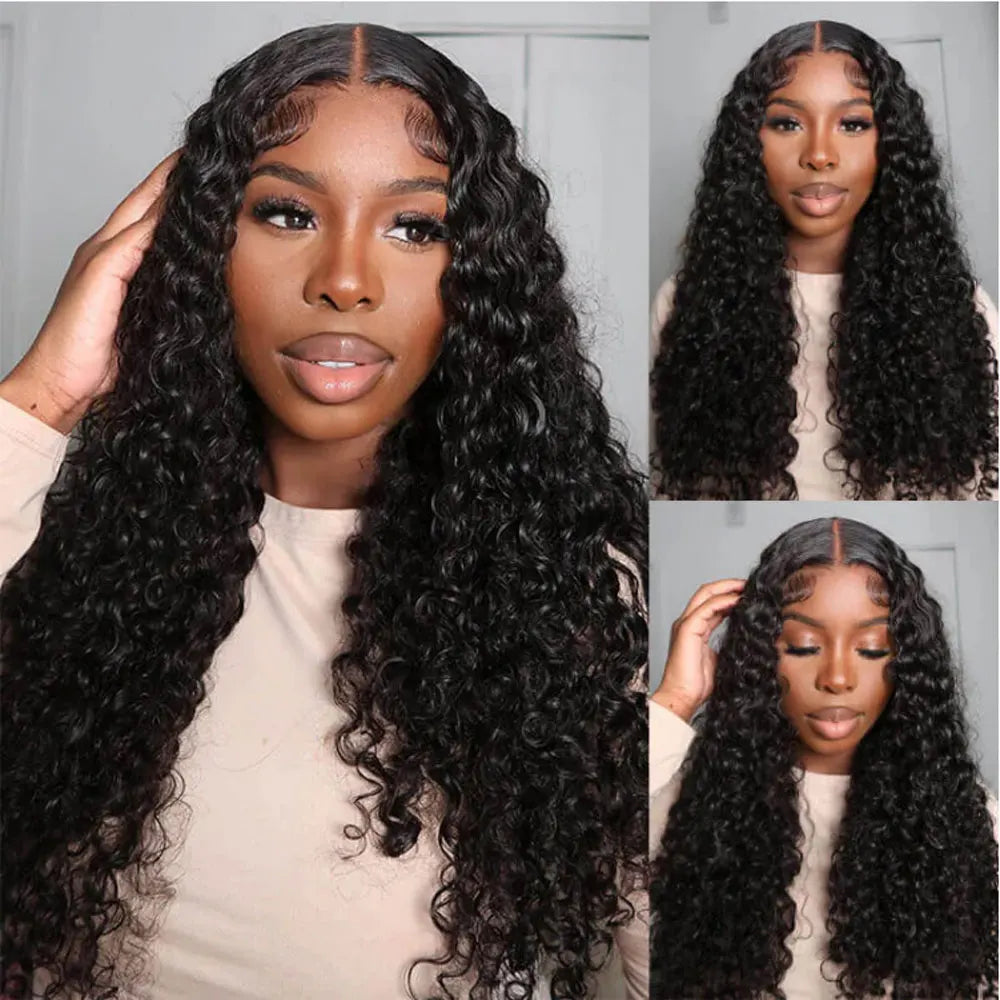 Pre Plucked Deep Wave Brazilian Human Hair Wig For Women