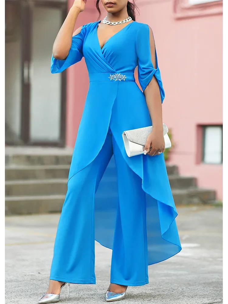 Plus Size Two-Piece Evening Gown Set