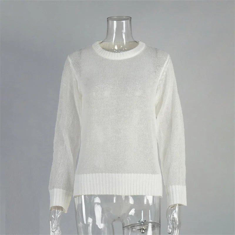 See Through Mesh Knit Sweater