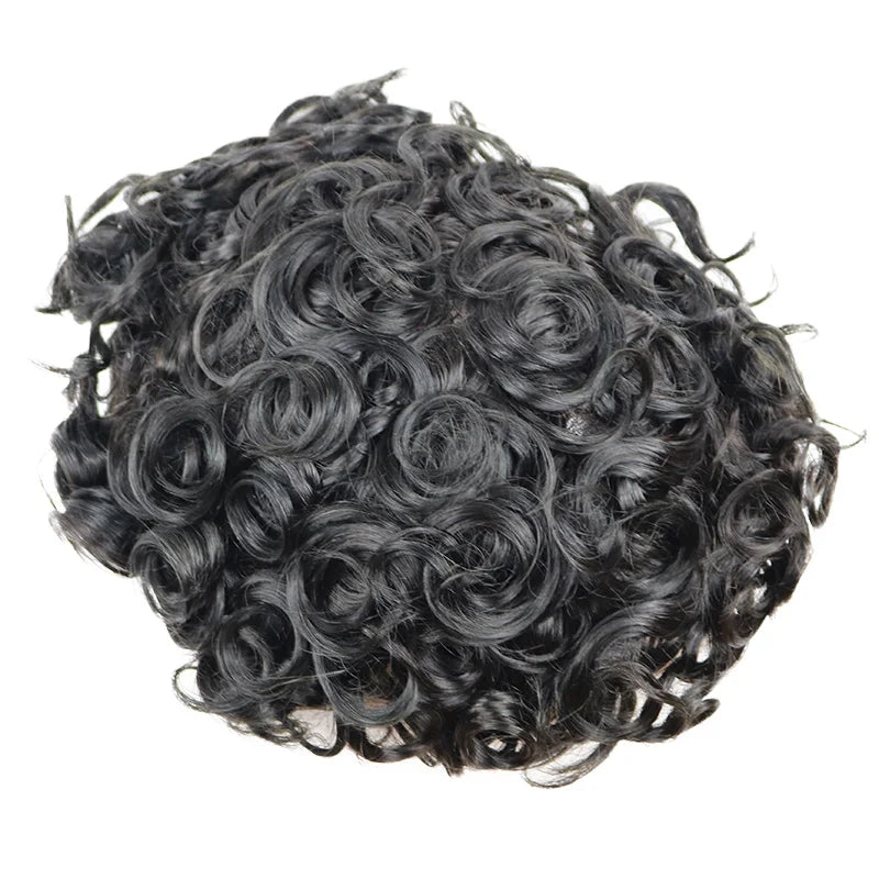 Breathable Curly Invisible Full Lace Human Hair Wig for Women