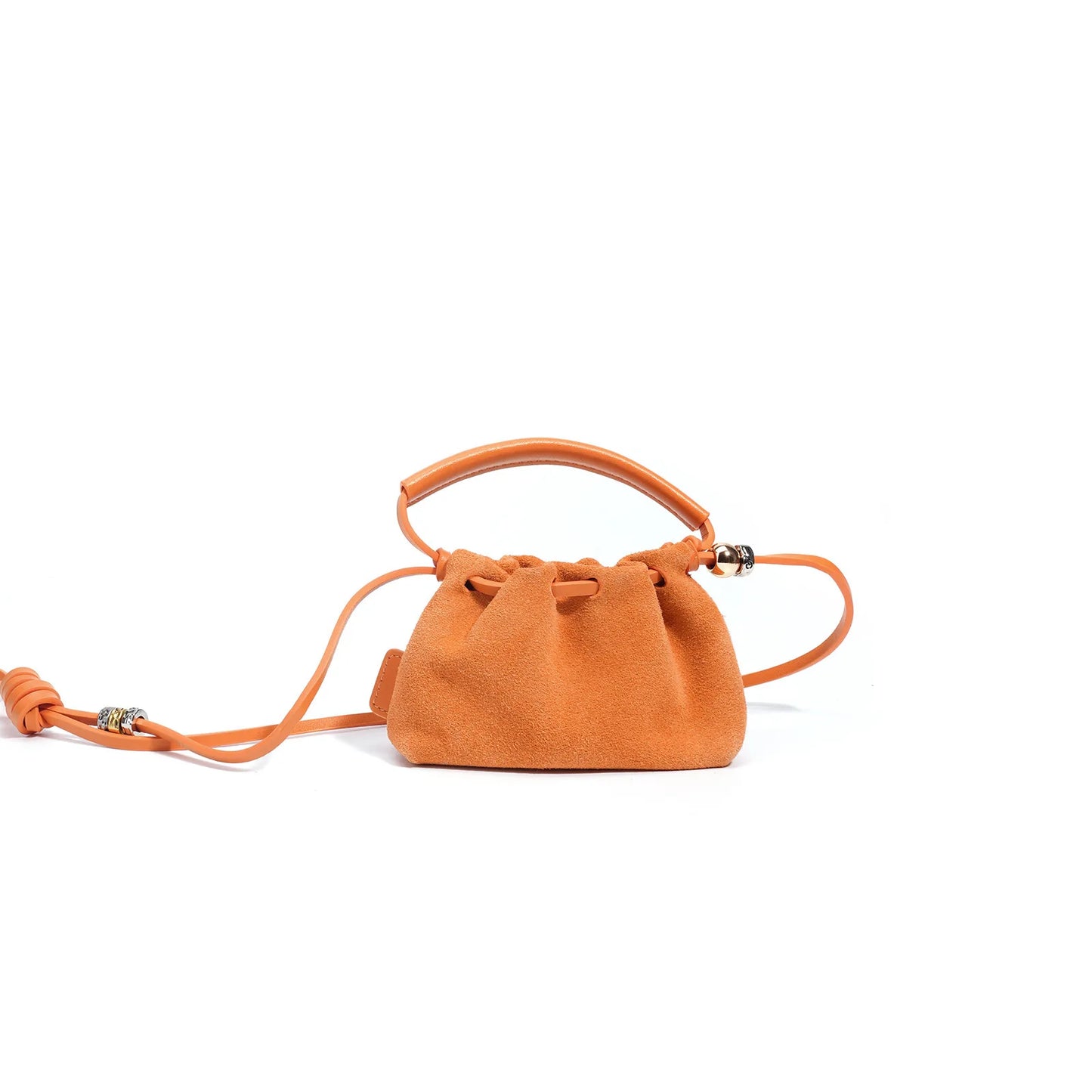 Cloud Pleated Mini Drawstring Bag