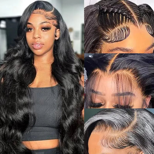 Pre Plucked Body Wave Lace Front Human Hair Wig for Women