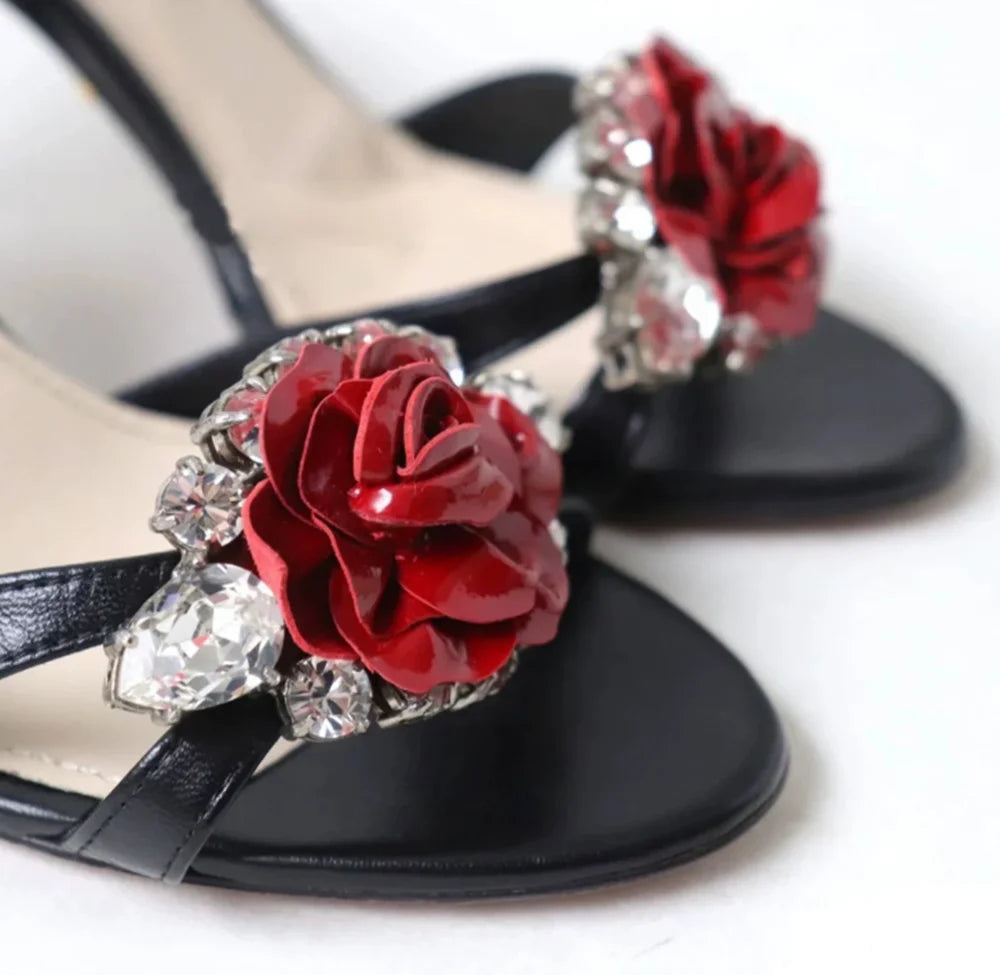Crystal Slingback Stiletto Sandals
