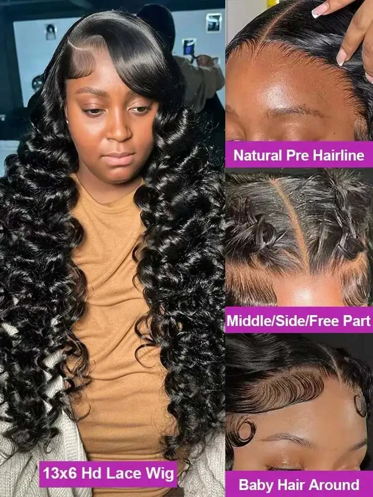 Premium Extra Long Deep Wave Lace Front Wig for Women