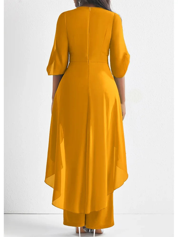 Plus Size Two-Piece Evening Gown Set