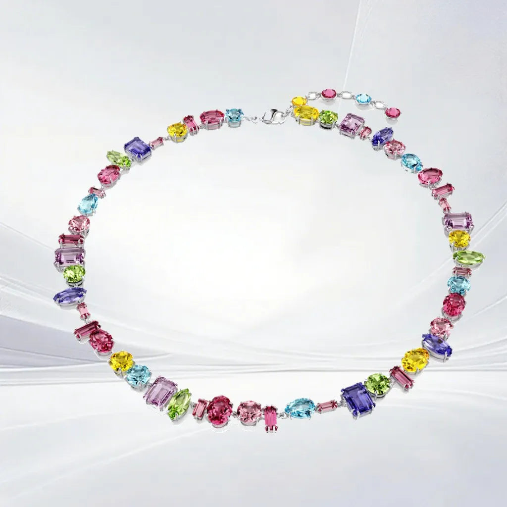 Gold Plated Mixed Cut Crystal Jewelry Set for Women
