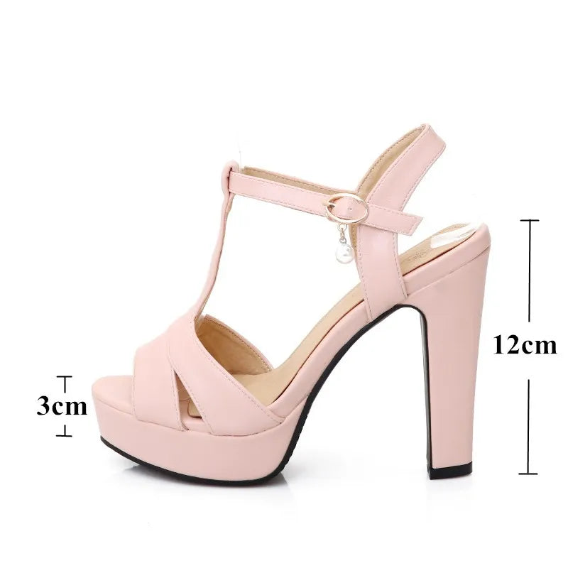 Gladiator T Strap Platform Sandals