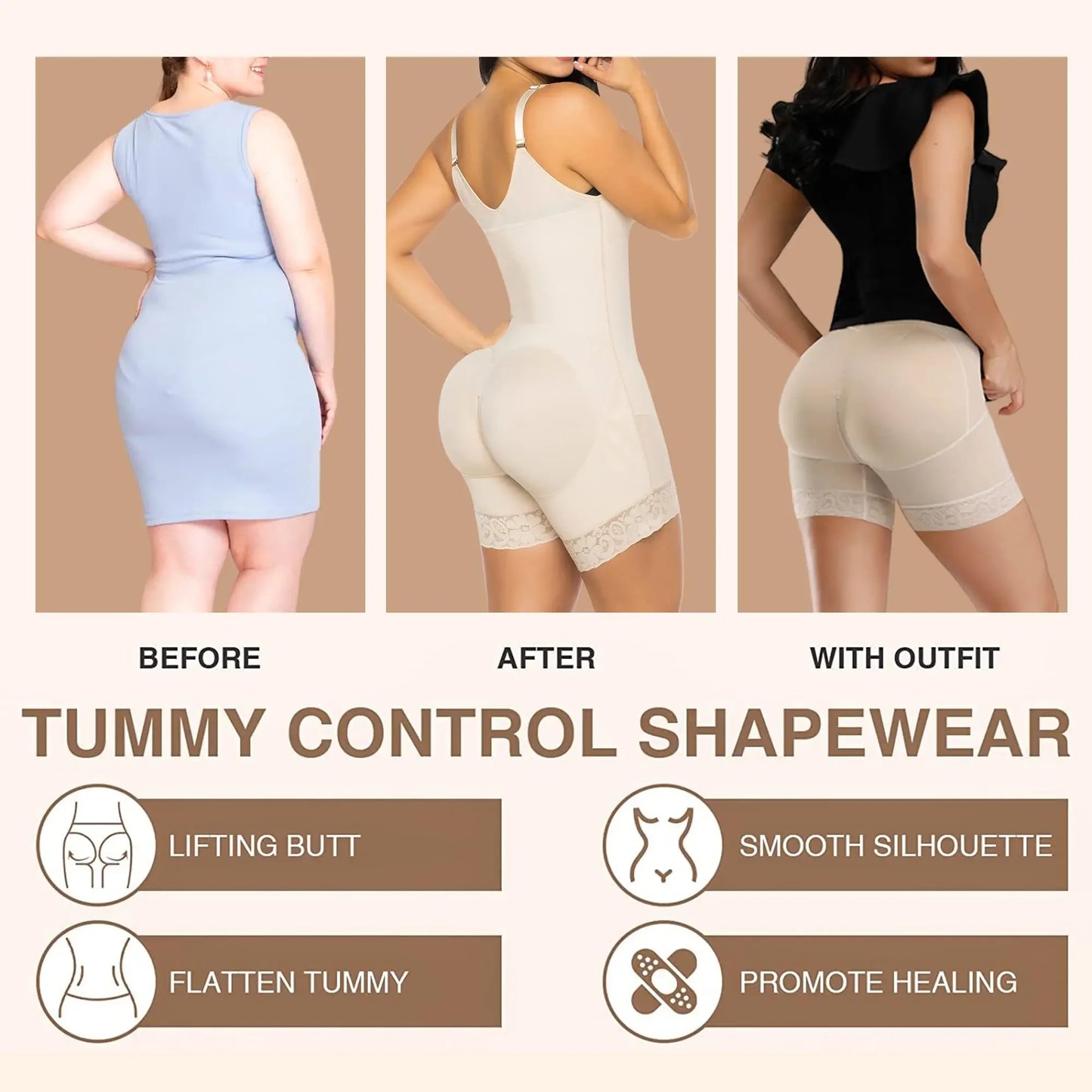 Fajas Colombianas Postpartum Girdles for Women Double Compression Shapewear Full Body Slimming Waist Trainer Flat Belly Corset