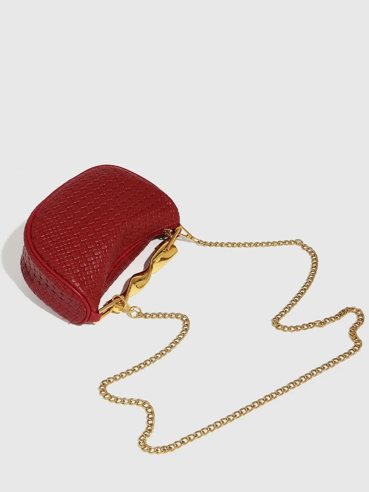 Gold Handle Brand Handwoven Handbag Casual Fashion Bow Design Purse Exquisite High-end Leather Brown Zipper Luxury Shoulder Bags