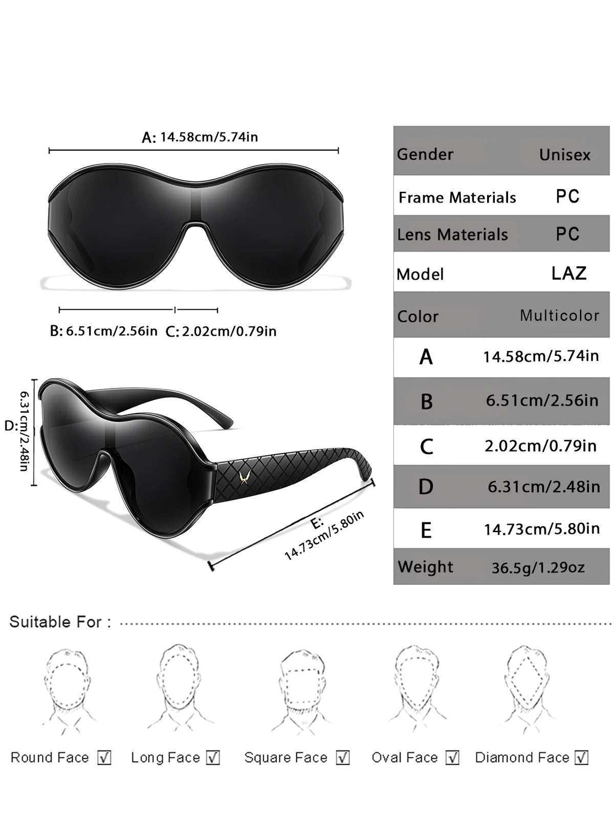 Oversized Round Fashion Sunglasses