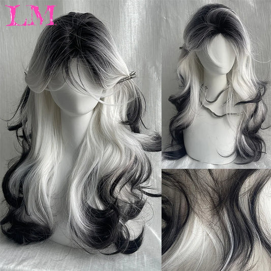 Long Straight Heat Resistant Ombre Synthetic Wig for Women