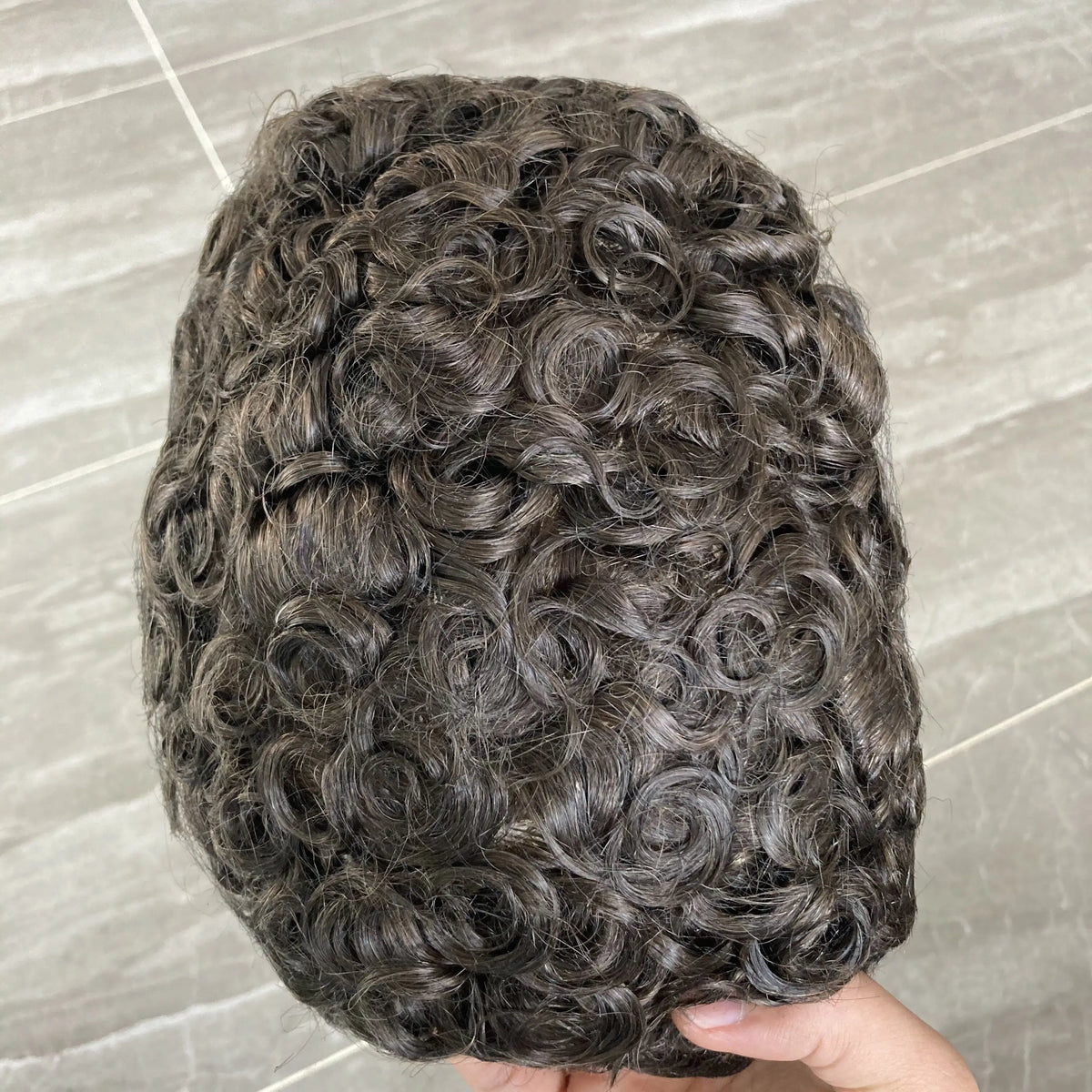 Natural Curly V Loop Hair Replacement Toupee for Women