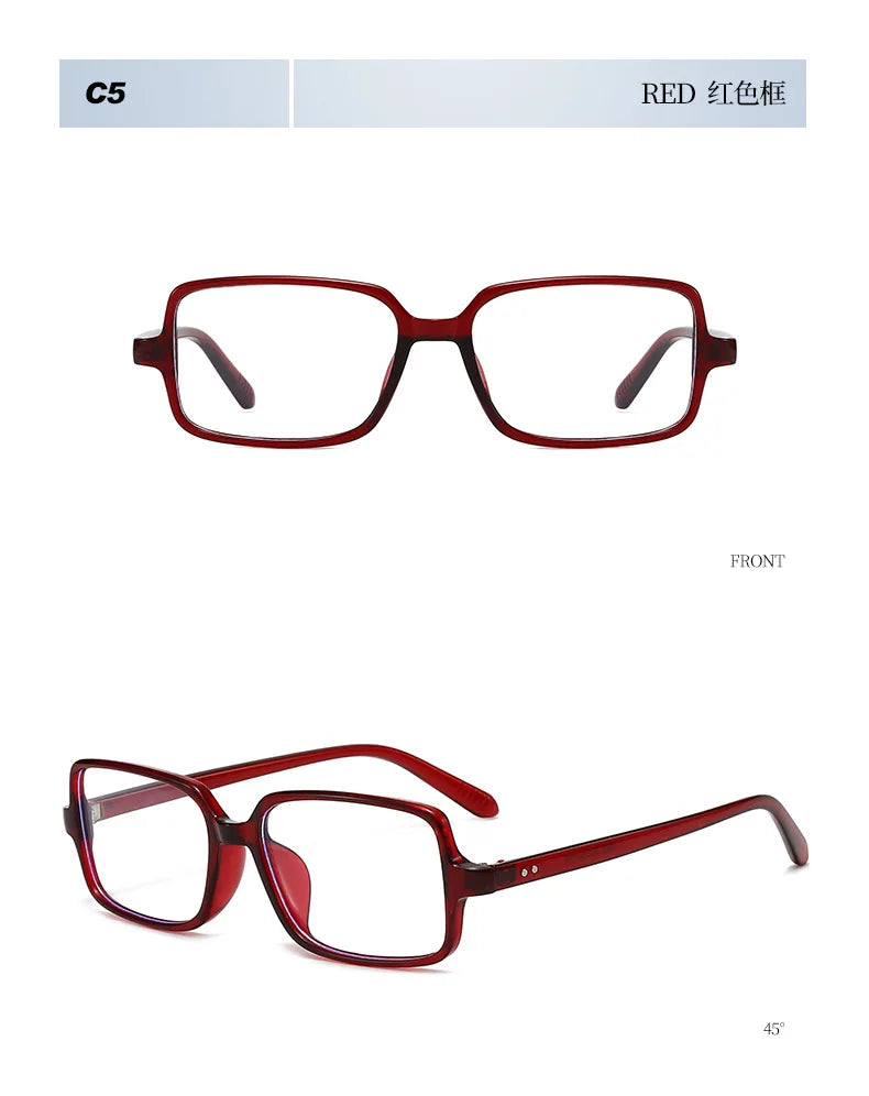 Blue Light Blocking Rectangular Reading Glasses for Women