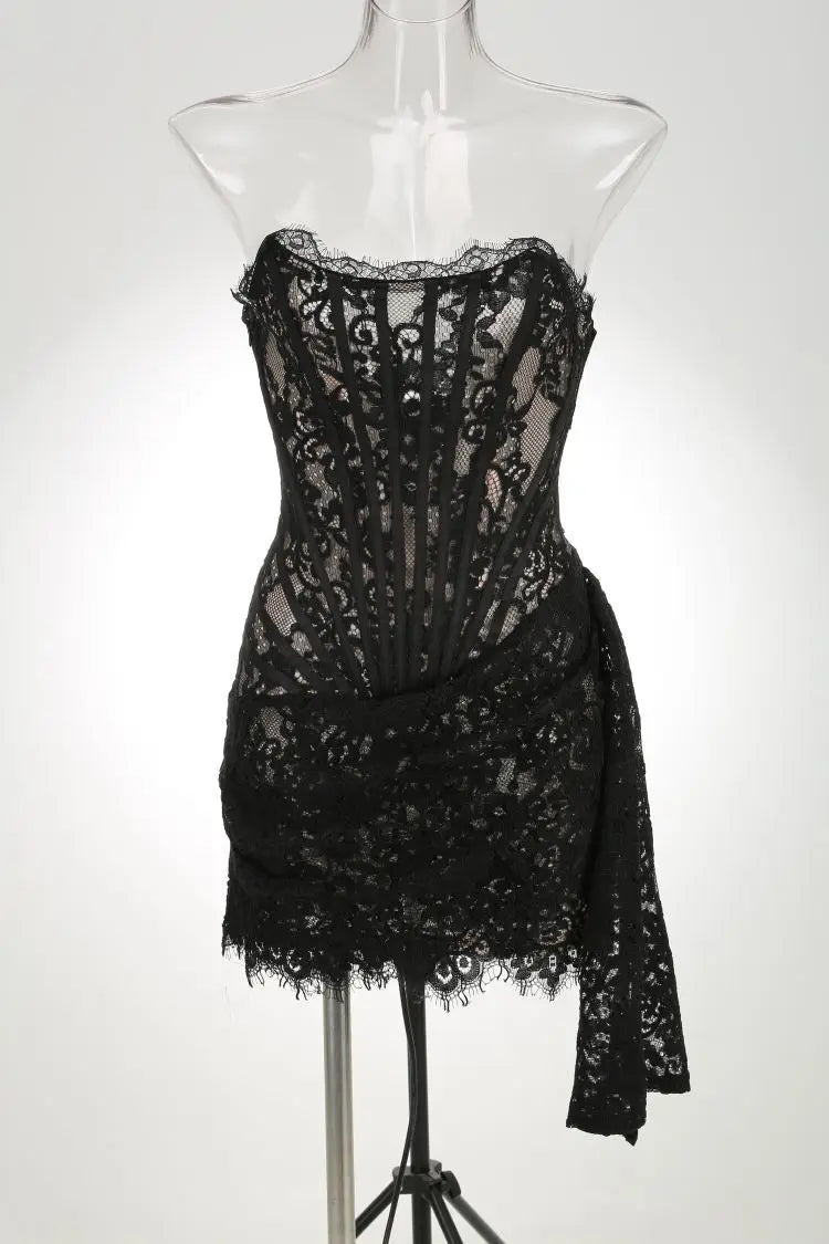 Lace Patchwork Corset Dress