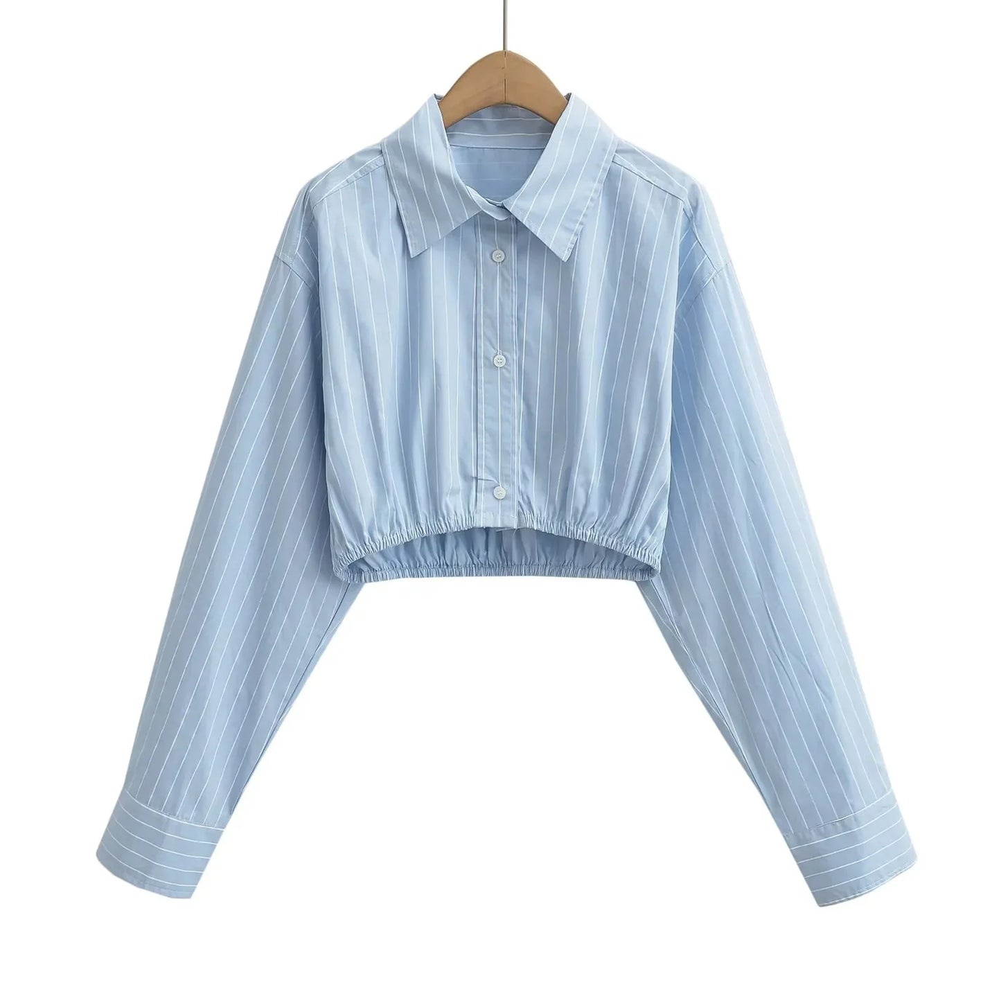 Joskaa Women Lapel Long Sleeve Single Breasted Cropped Shirt with Knitted Vest 2 Piece Set 2024 Summer Fashion Tops Streetwear