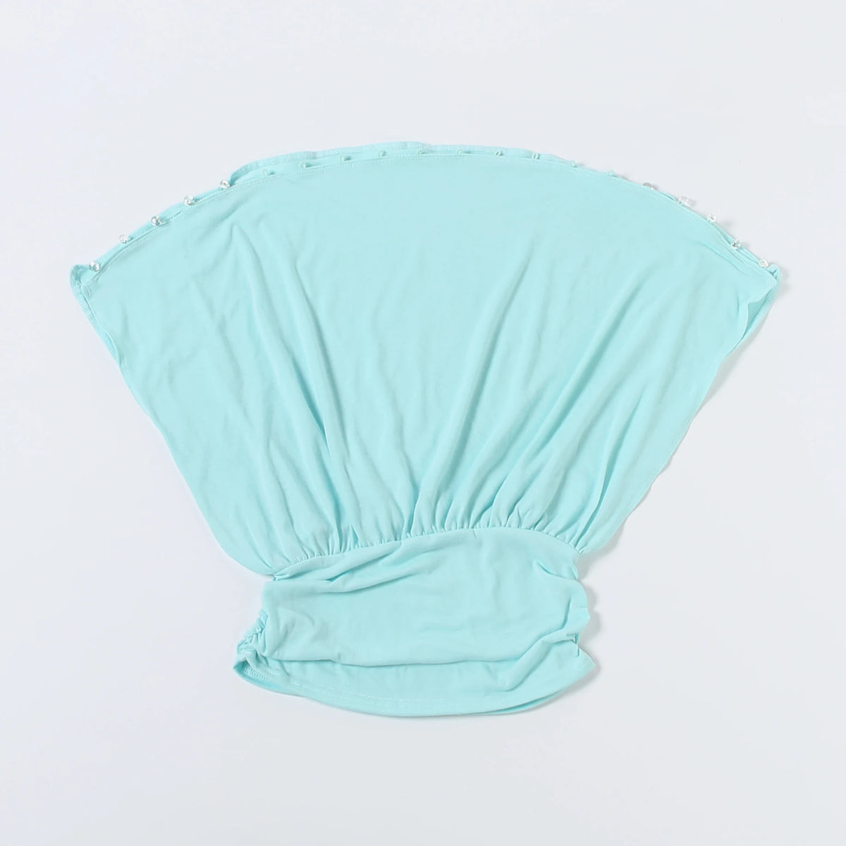 Off Shoulder Pleated Batwing Sleeve T Shirt for Women