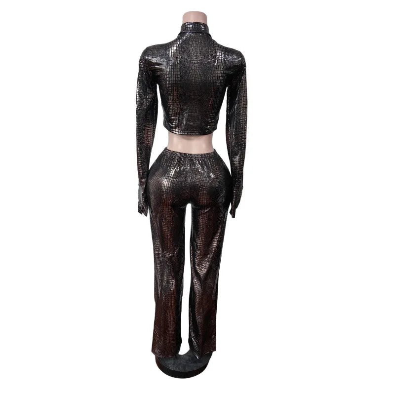 Classic Soft Stretch Zip Front Hooded Two Piece Set for Women