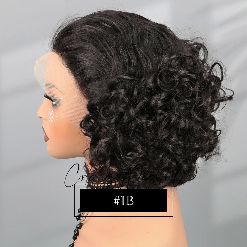 Burgundy Loose Wave Lace Front Human Hair Wig for Black Women