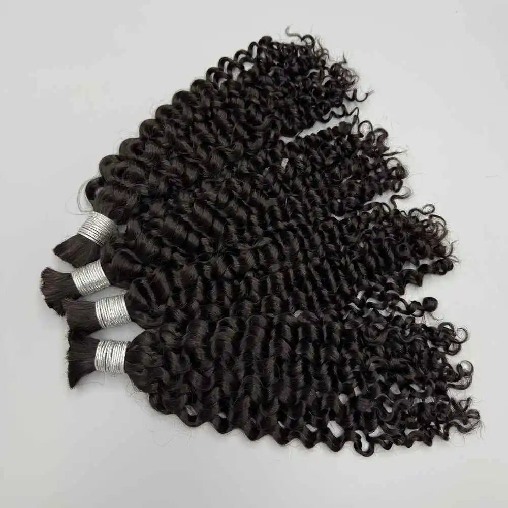 Ombre Deep Wave Human Hair Braiding Extensions for Women