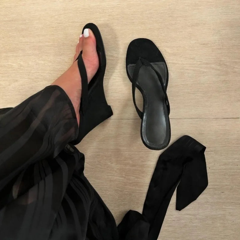 Comfortable Candy Color High Wedge Sandals For Women