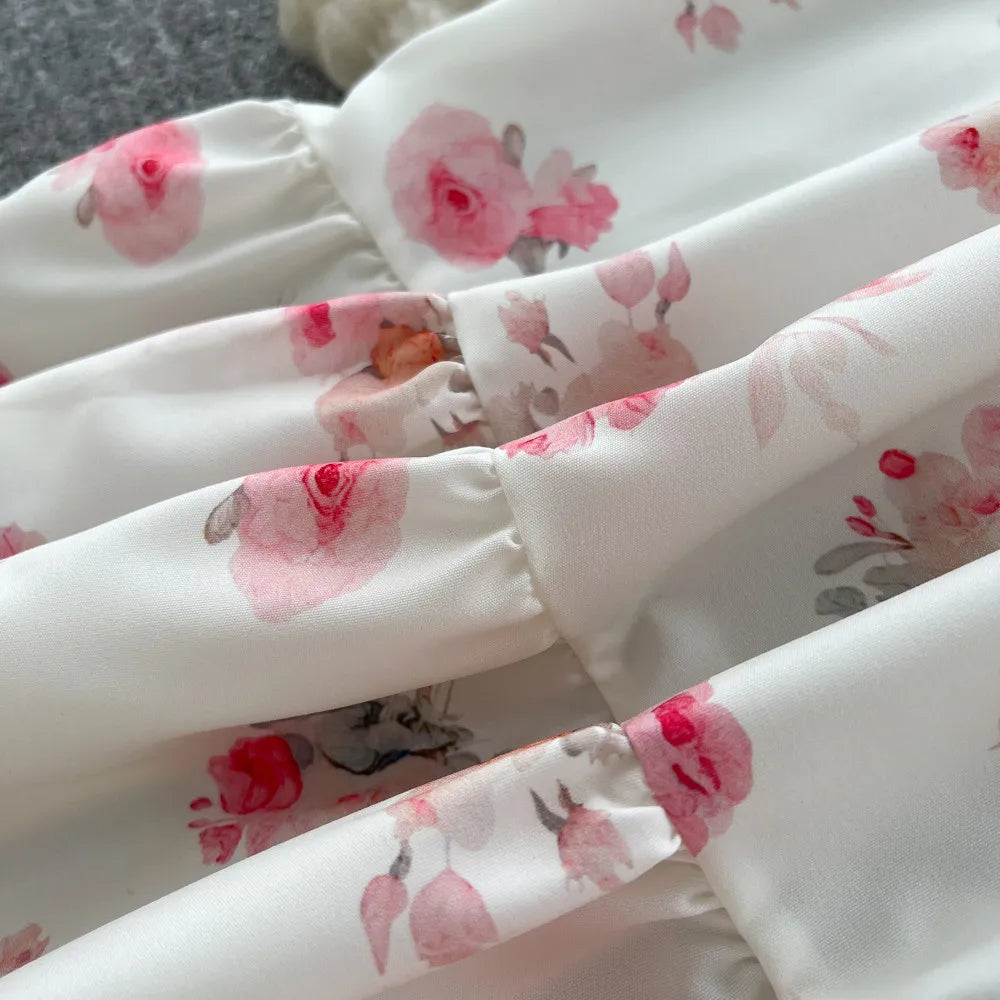 Floral Sling Top And A-Line Skirt Set