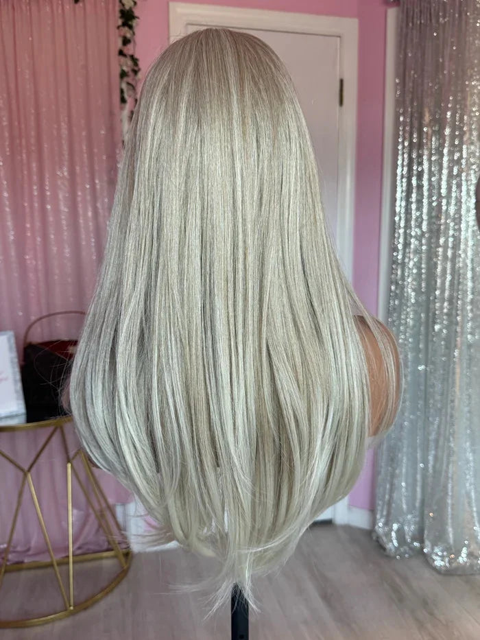 Ash Blonde Balayage Lace Front Wig