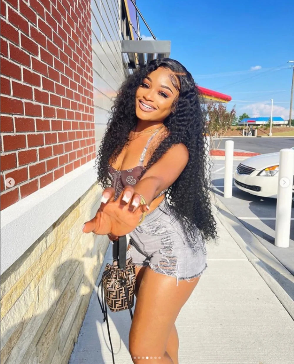 FAGADOER Gray Fashion Street Style Women High Waisted Button Denim Shorts Casual Female Solid Color Hole Matching Bottoms 2023
