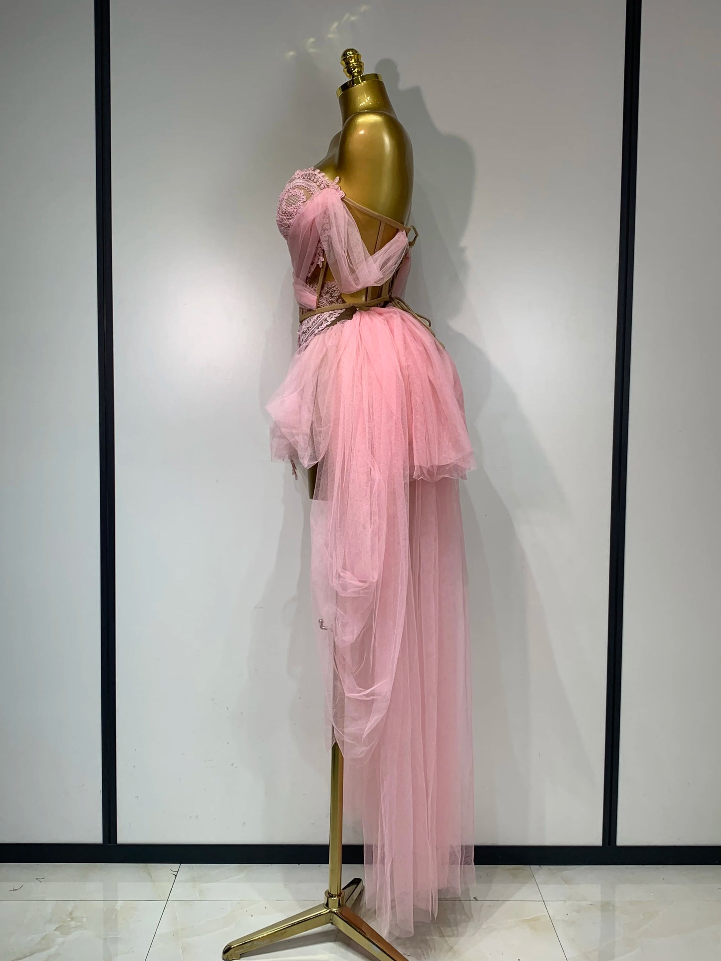 2025 New Arrived Sexy Cute Mesh Tops Skirt 2 PCS Set Women Celebrate Party Birthday Nightclub Performance Stage Show Outfit