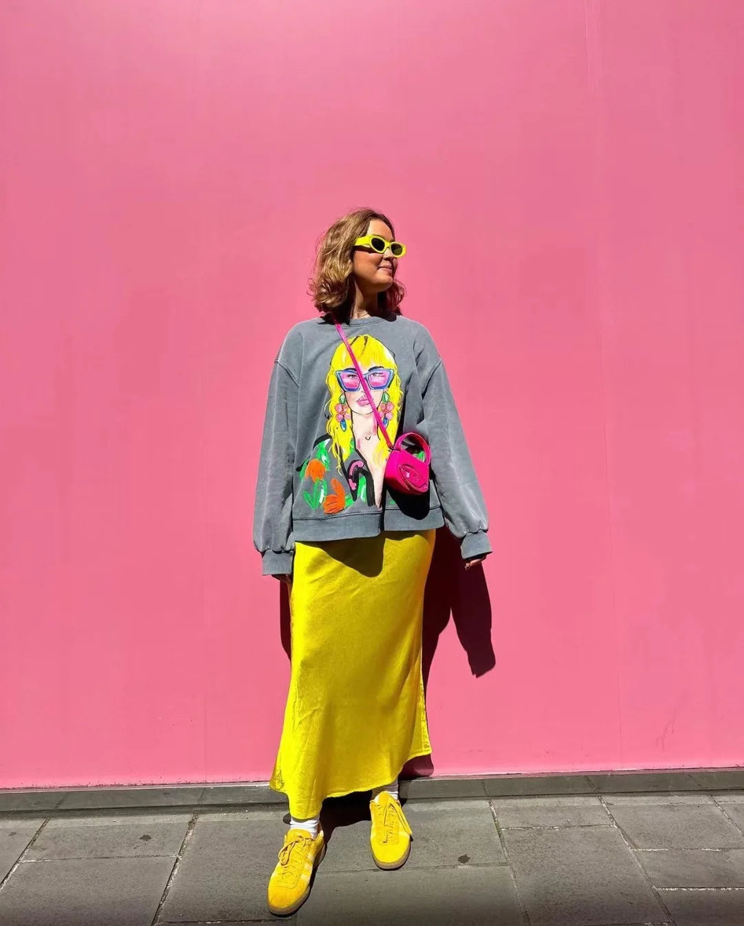 Loose Cartoon Graphic Long Sleeve Sweatshirt for Women