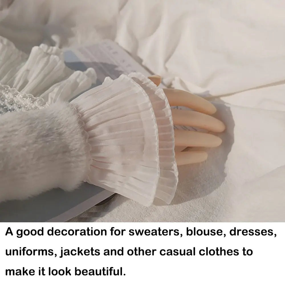 Detachable Lace Ruffle Sleeves