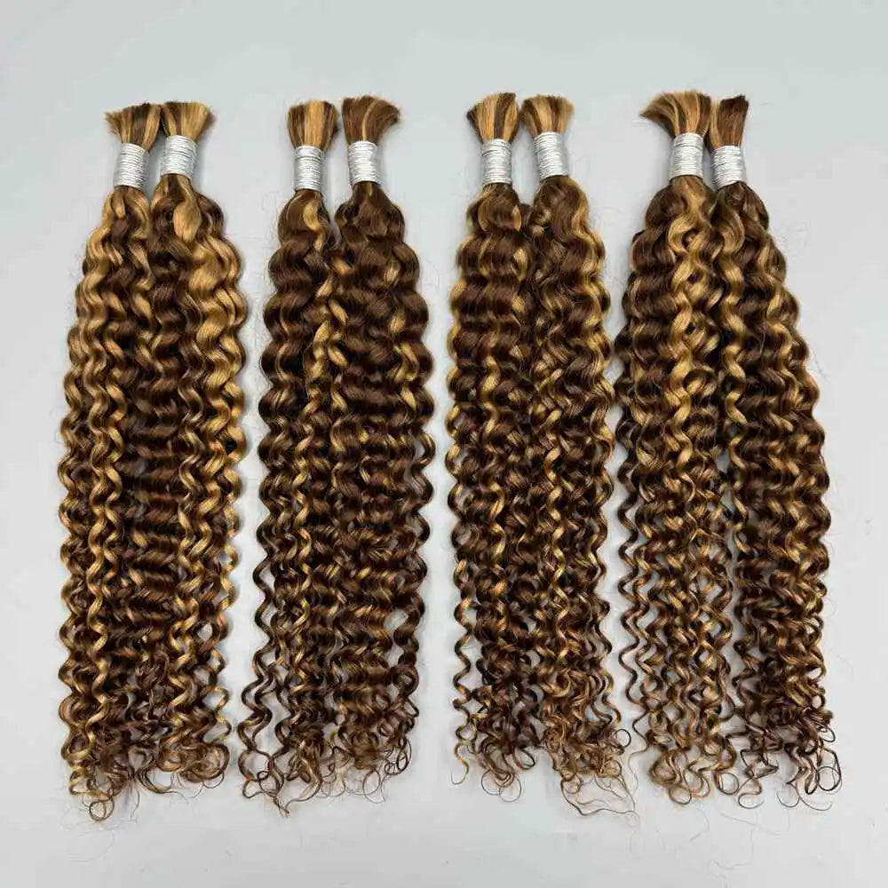 Ombre Deep Wave Human Hair Braiding Extensions for Women