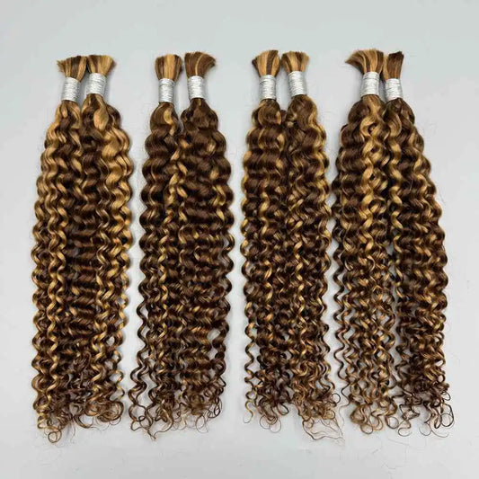 Ombre Deep Wave Human Hair Braiding Extensions for Women