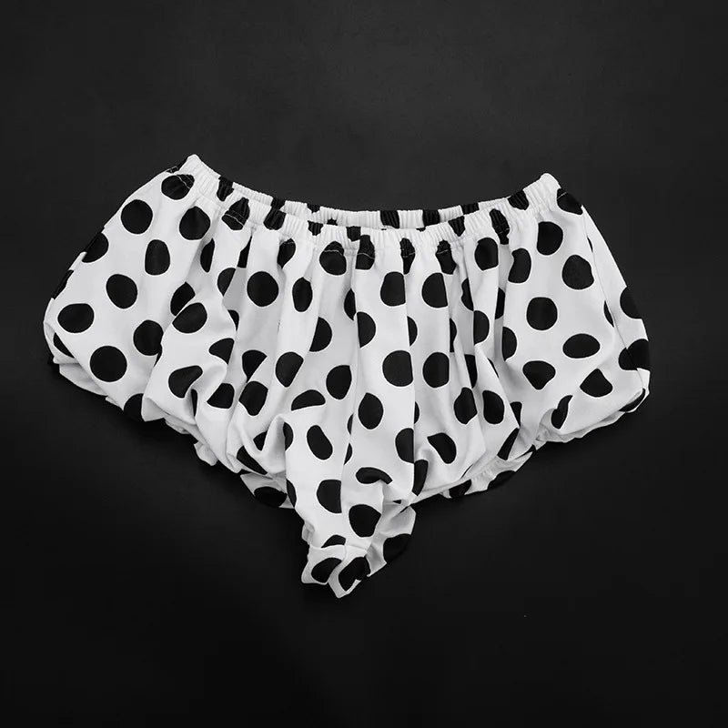 Polka Dot Spaghetti Strap Crop Top and Shorts Two Piece Set for Women