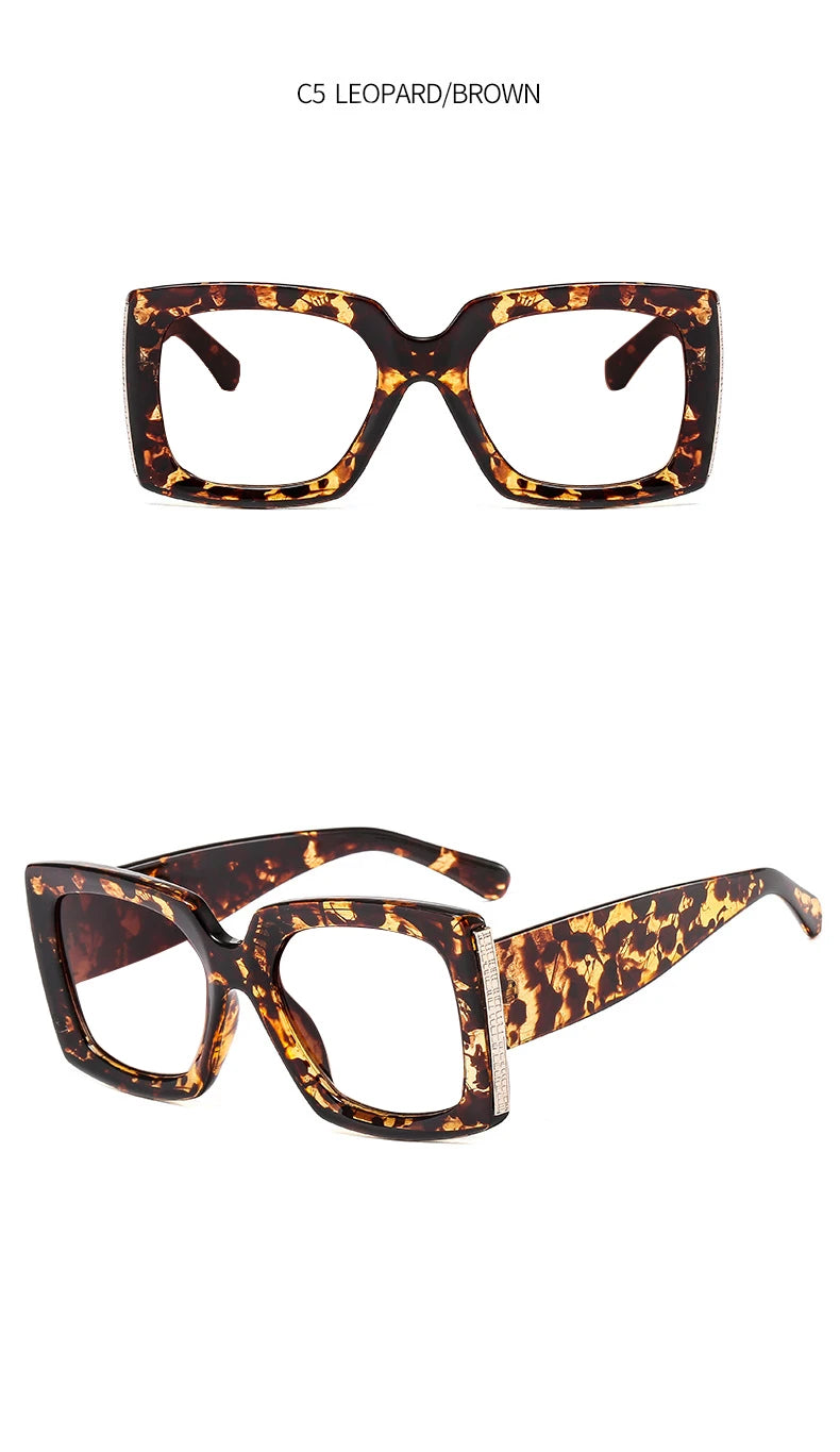 Oversized Square Blue Light Reading Glasses for Women