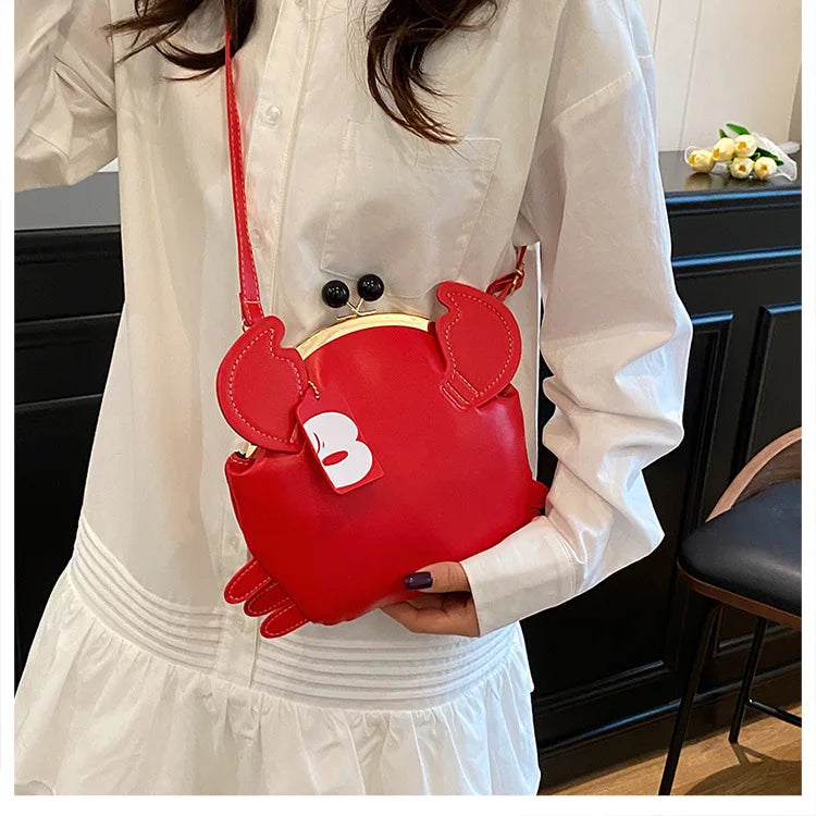 Crab Crossbody Handbag With Coin Purse