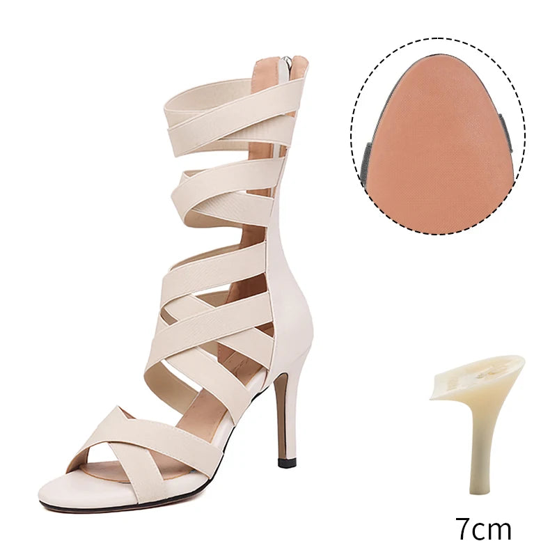 Elastic Fabric Ballroom and Latin Dance Shoes for Women