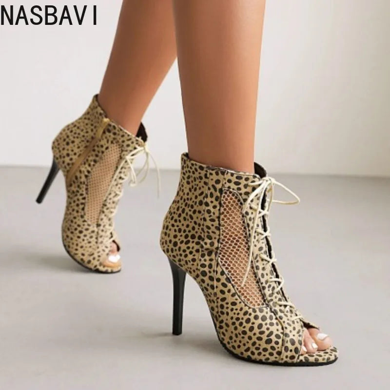 Square Buckle Peep Toe Sandals