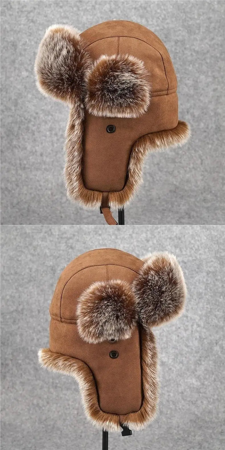Faux Fur Ushanka Earflap Winter Hat