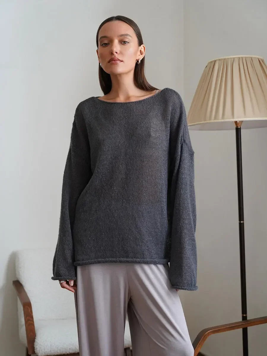 Sheer Hollow Knit Sweater