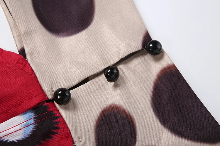 Polka Dot Halter Backless Playsuit With Headscarf for Women