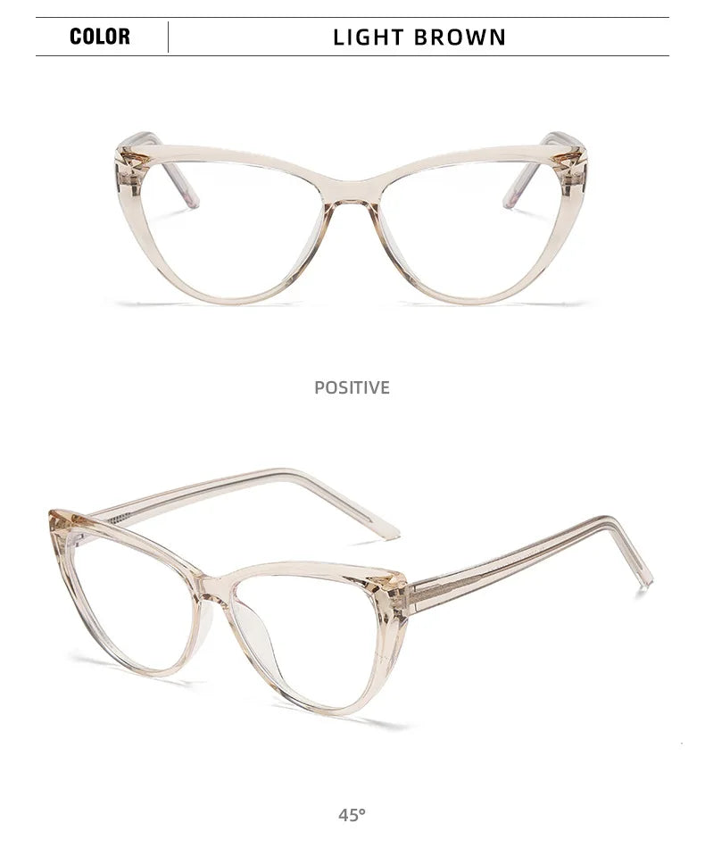 Stylish Transparent Cat Eye Reading Glasses for Women