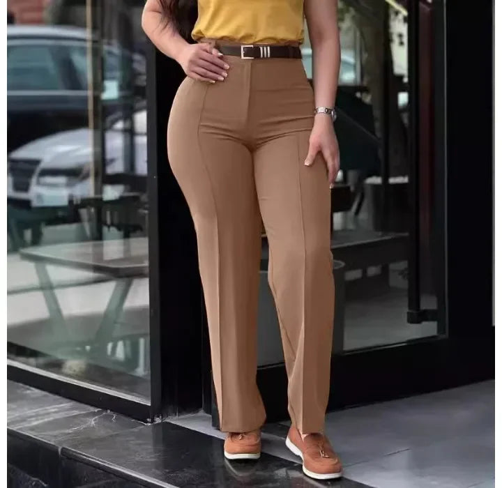 Casual Pants Women Clothing New Cute Style Fresh and Sweet Collage Pants High Waisted Elegant Trousers Streetwear 2024 Autumn