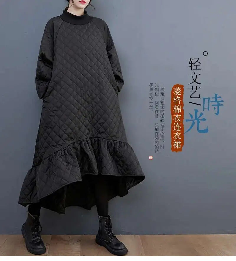 Loose Fishtail Mid-Calf Dress